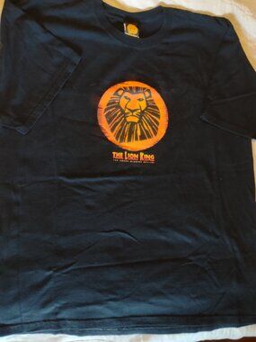 Disney The Lion King Musical Show London Lyceum Y2K T Shirt Vintage Black XL EUC
